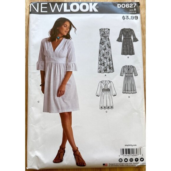 NEWLOOK #D0627 Sewing Patterns Dress Seven Size in One Sku 0241 - Picture 2 of 4